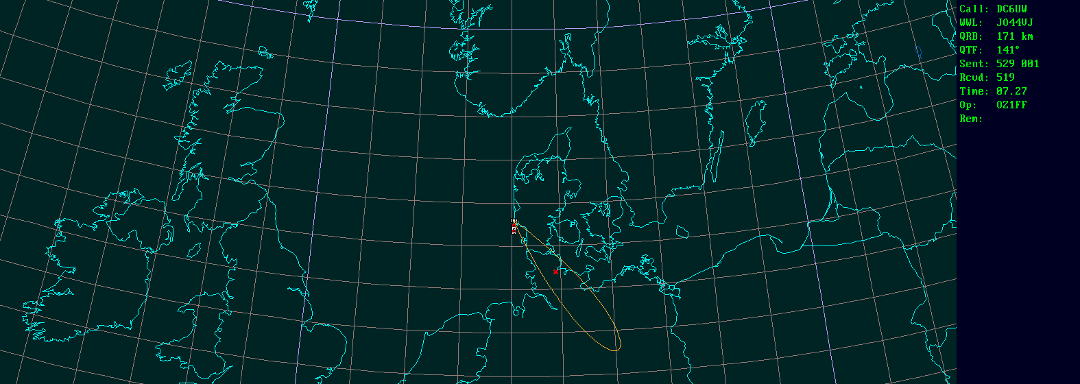 Polar map for 24 GHz