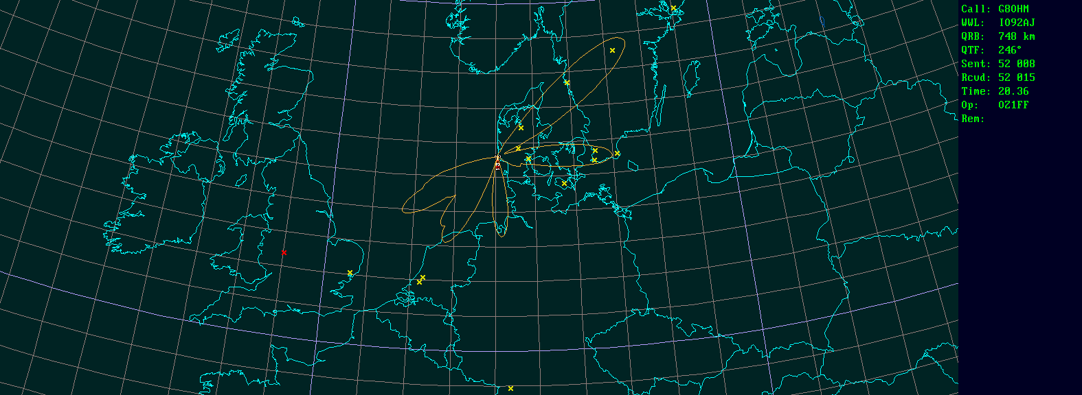 Polar map for 1,3 GHz