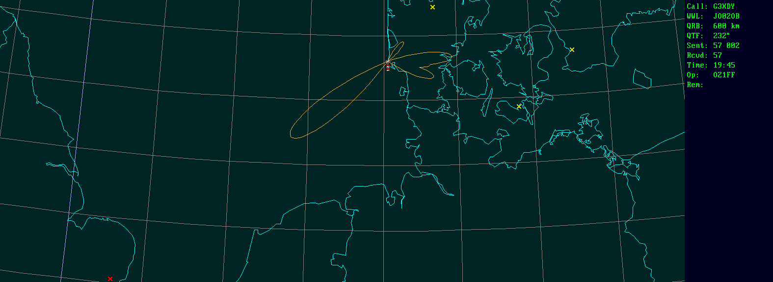 Polar map for 5,7 GHz