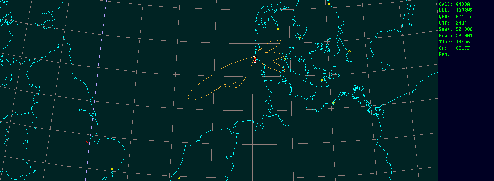 Polar map for 10 GHz