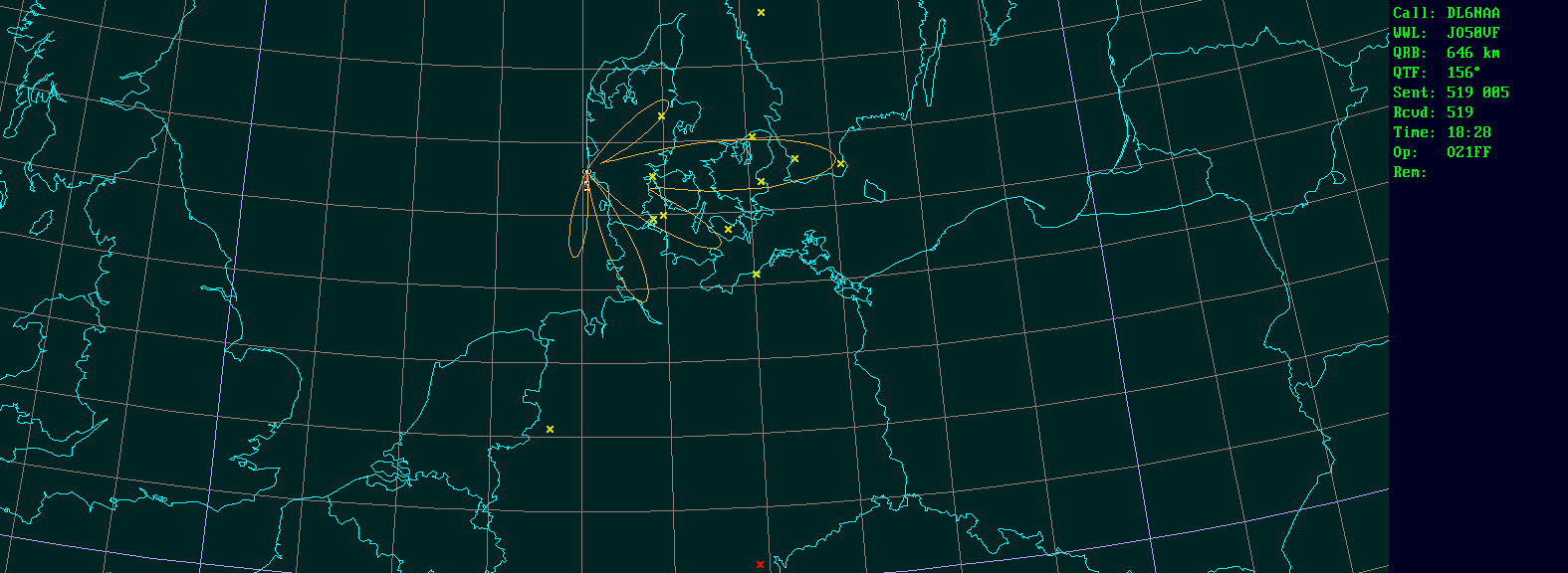 Polar map for 10 GHz