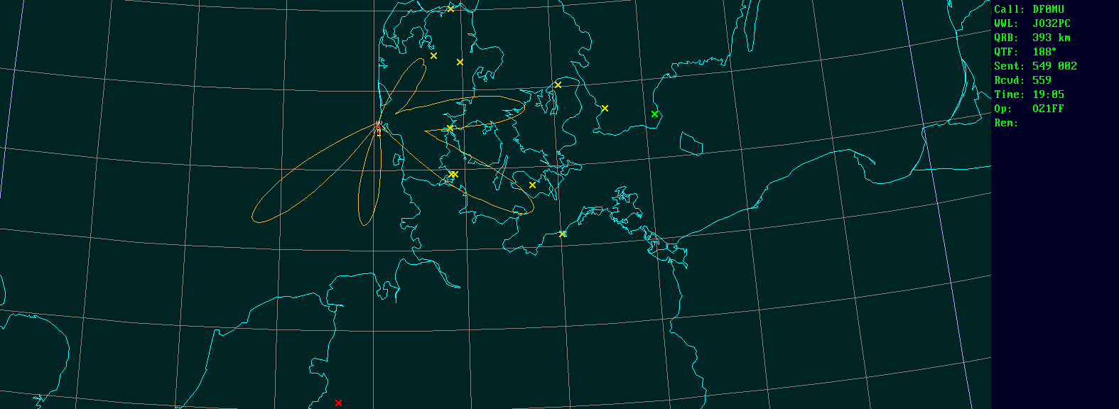 Polar map for 10 GHz