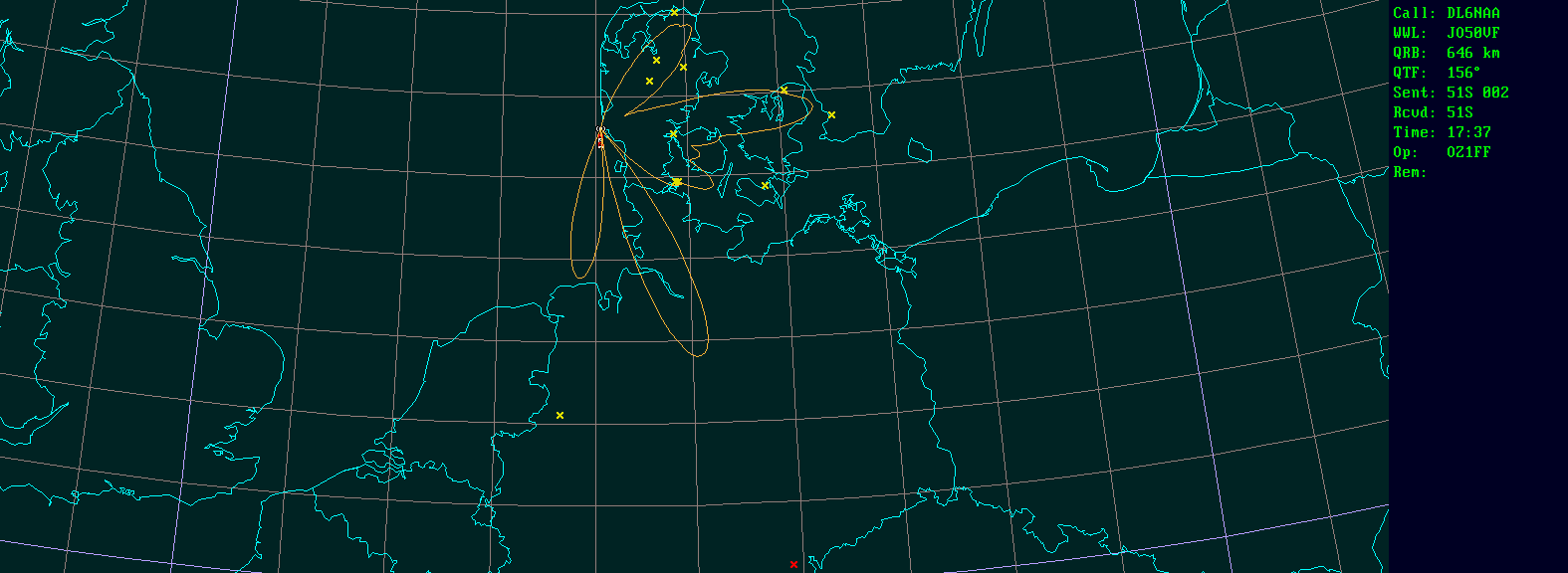 Polar map for 10 GHz