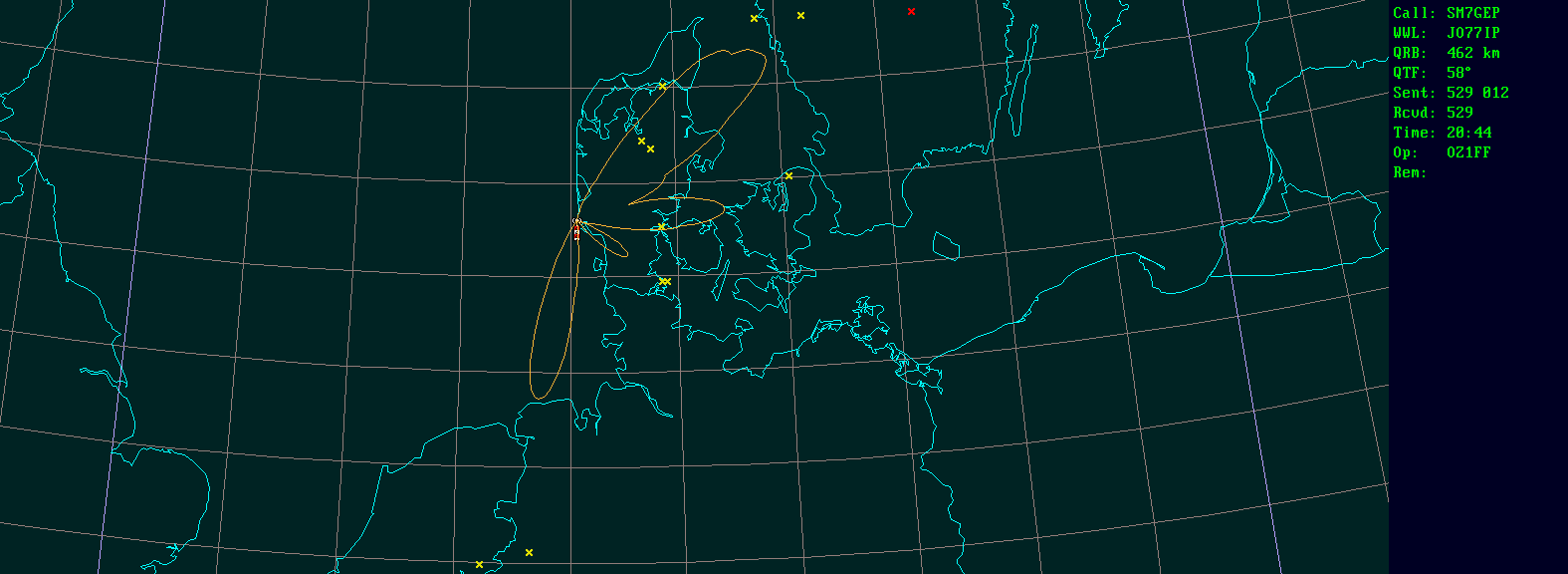 Polar map for 10 GHz