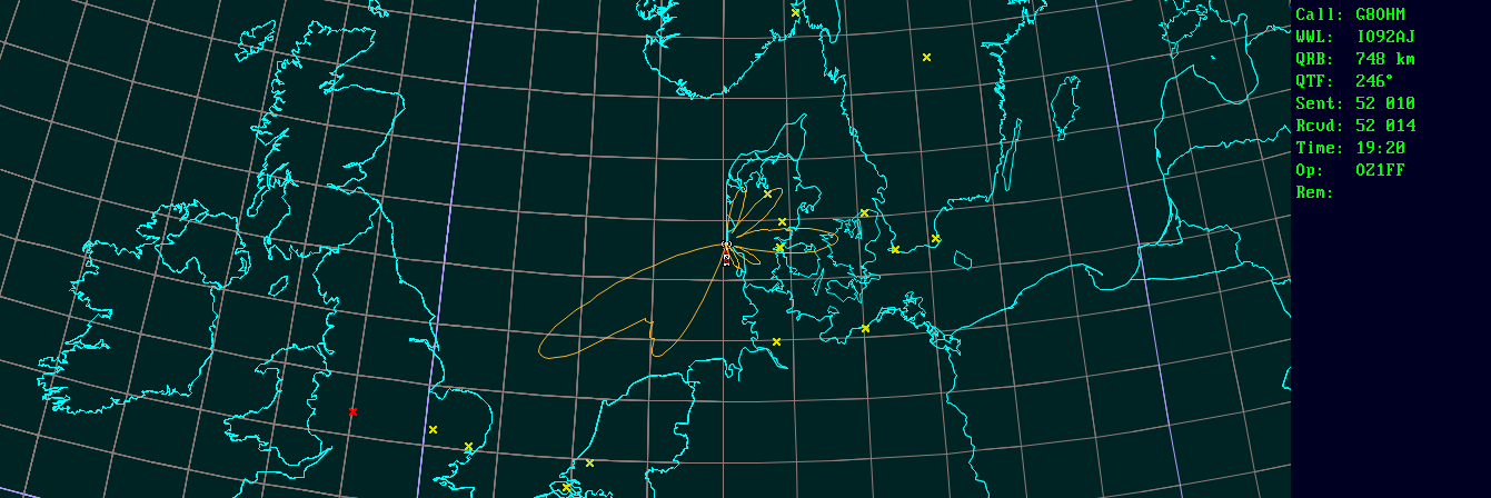 Polar map for 1,3 GHz