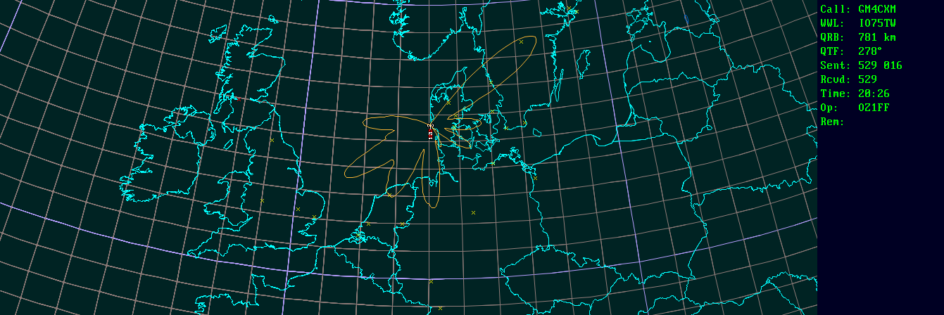 Polar map for 1,3 GHz