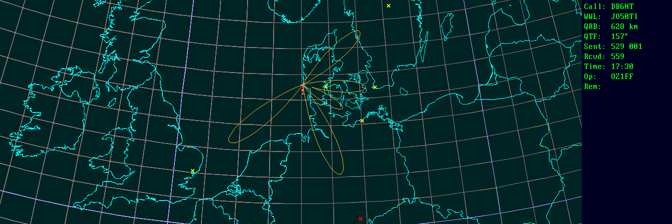 Polar map for 1,3 GHz