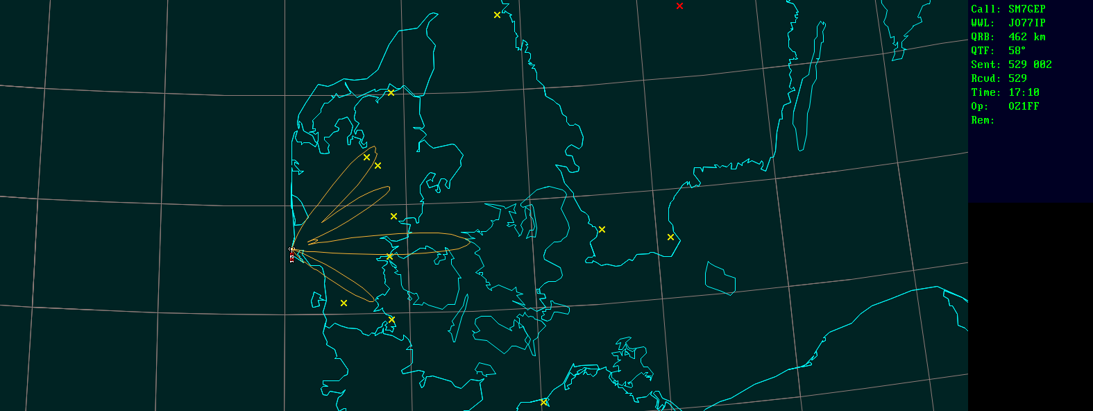 Polar map for 10 GHz