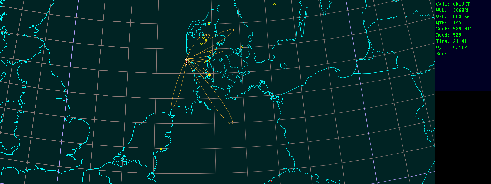 Polar map for 10 GHz