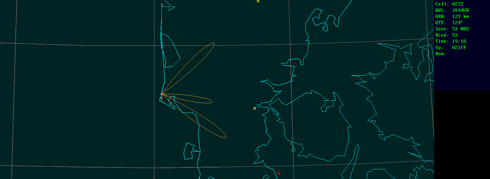 Polar map for 10 GHz